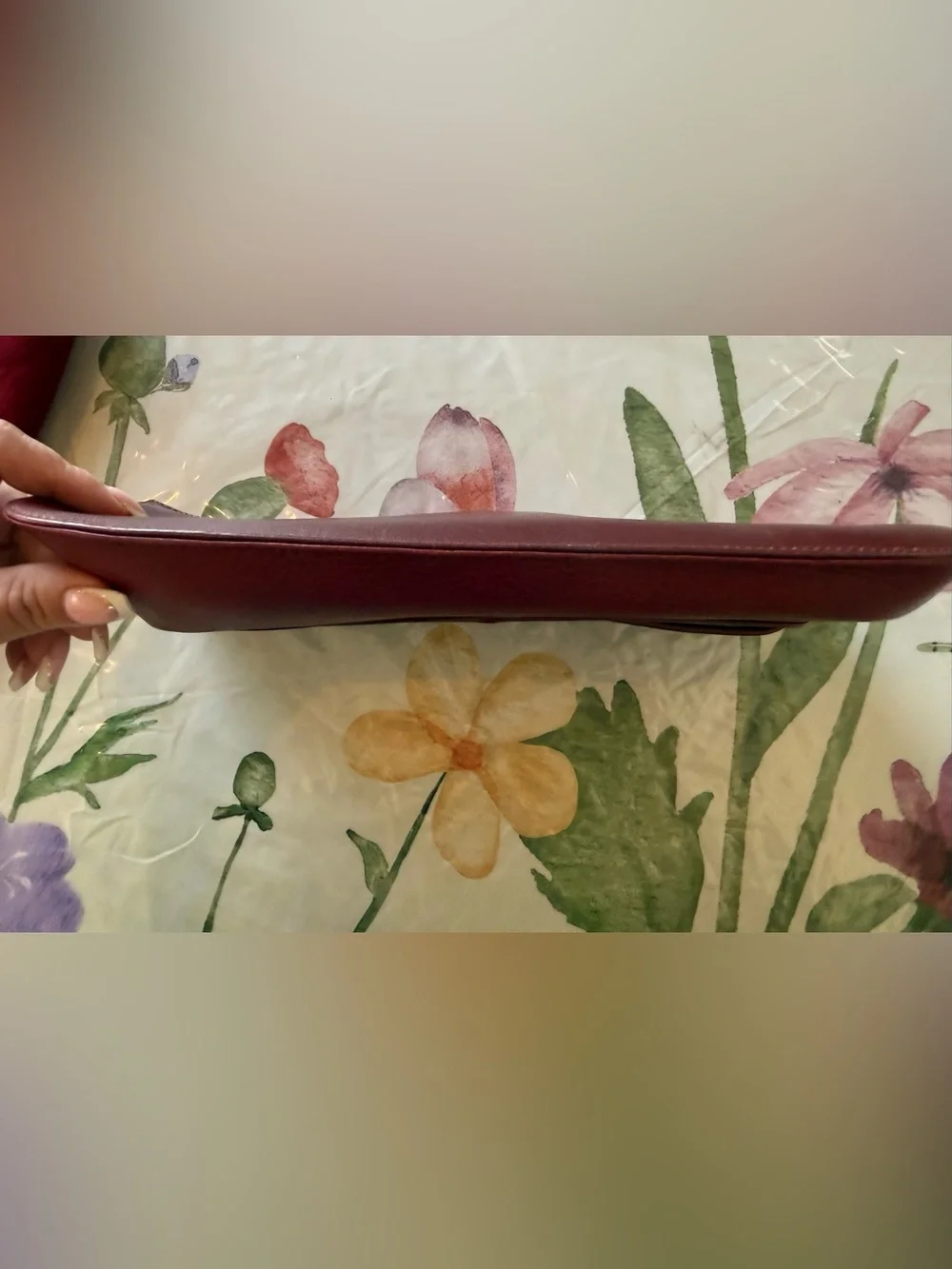 Cartier Maroon Leather Clutch with Gold Logo Oval - Picture 7 of 16